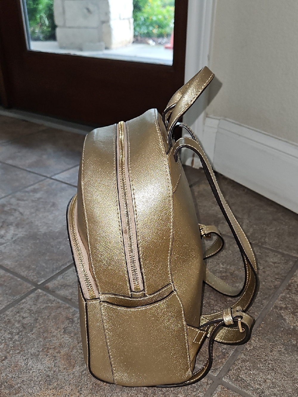 Michael Kors Abbey Medium Logo And Pebbled Women's Backpack - Picture 8 of 10